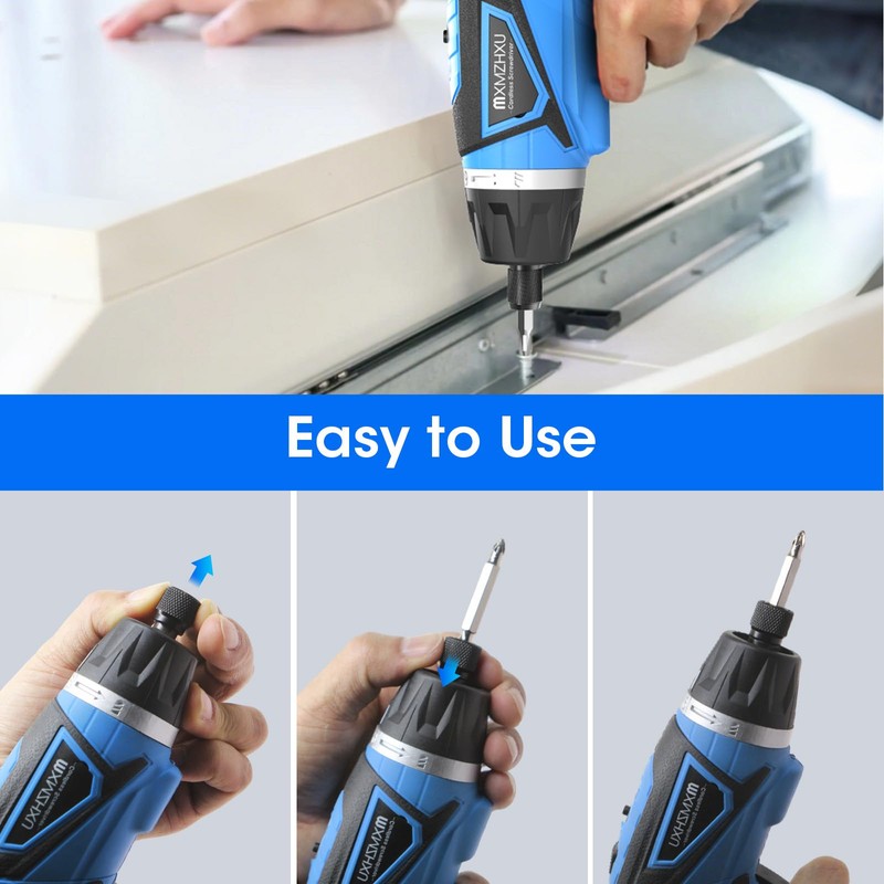 Cordless Screwdriver,8V Electric Screwdriver with 2X 2000mAh Battery,6+1Torque, 10N·m Max