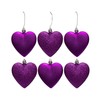 6pc Large Glitter & Matte Heart Baubles - Great Christmas