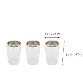 BESTonZON 10 Pcs Reusable Can Shaped Plastic Cups - Beer Can Plastic Cups - Multipurpose Drinking Juice Bottle for Iced Coffee, Smoothies, Beer, and Cocktails - Clear Beverage Containers with Lids