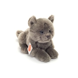 Teddy Hermann 91831 Carthusian Cat Lying Down 20 cm Cuddly Toy Plush Toy with Recycled Filling