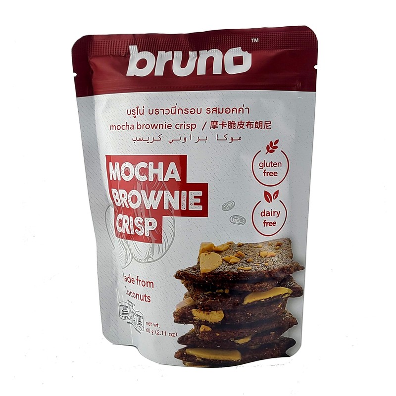 Bruno Mocha Brownie Crisp, Gluten Free and Dairy Free, Coconut