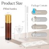 ZEJIA 10ml Roller Bottles for Essential Oils, 4 Pack Glass
