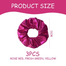 3 Pieces Of Laser Hair Ties, Simple And Fashionable Hair Ropes, Solid Color Hair Ties For Women, Ponytail Fixed Hair Accessories, Hair Decoration