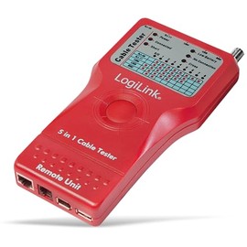 LogiLink Professional Cable Tester 5-in-1 with Remote Unit