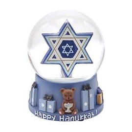 Kurt S. Adler 100MM Musical Hanukkah Star of David Waterglobe