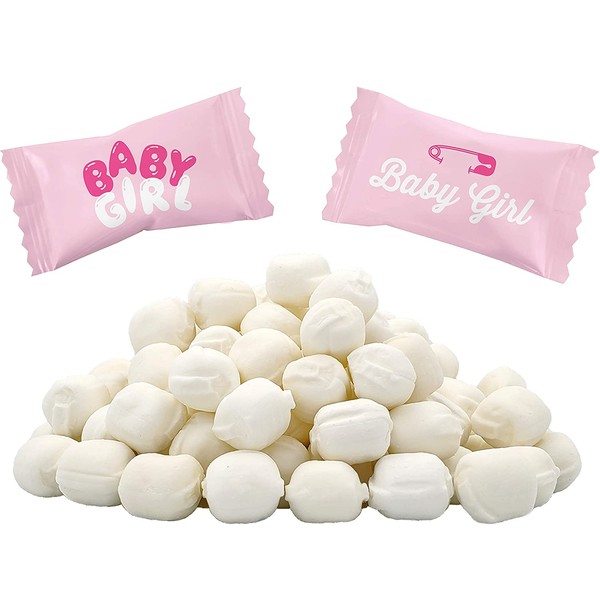 Baby Girl Buttermints, Mint Candies, After Dinner Mints, Butter Mint Candy, Fat-Free, Individually Wrapped (110 Pieces)