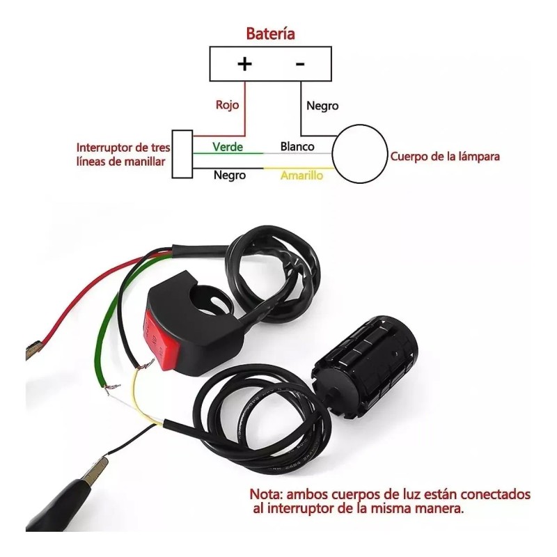 2 Par Faros Luces Led Para Motos Auto Doble Color