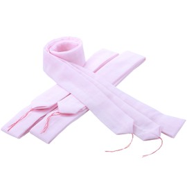 [SAKIKU-EN] Muslin, Waist Strap, Set of 3, Pink/White, Length 83.1 inches (212 cm), Width 1.6 inches (4 cm), Solid Color, Waist Strap, Hard to Loose, Women's, Kimono, Furisode, Yukata, Dressing