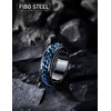 FIBO STEEL Stainless Steel 8mm Rings for Men Chain Rings