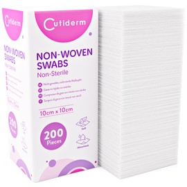 Cutiderm Non-Woven Gauze Swabs 10cm x 10cm - Pack of 200
