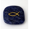 Worry stone with fish sodalite