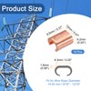 MECCANIXITY U-Shaped Copper Crimping Terminal Connector 5/16" - 7/16"(7.5-11mm) Wire