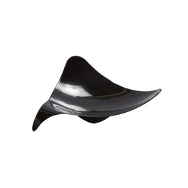 MiniWare Black Triangle Wave Dish - 3" (Pack Of 12) - Premium Plastic Triangular Appetizer Plate For Parties & Events