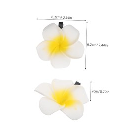 Beavorty 5PCS Mini Plumeria Flower Hair Clips Elegant Floral Hairpins for Women Hair Accessories for Beach Vacations Parties and Weddings