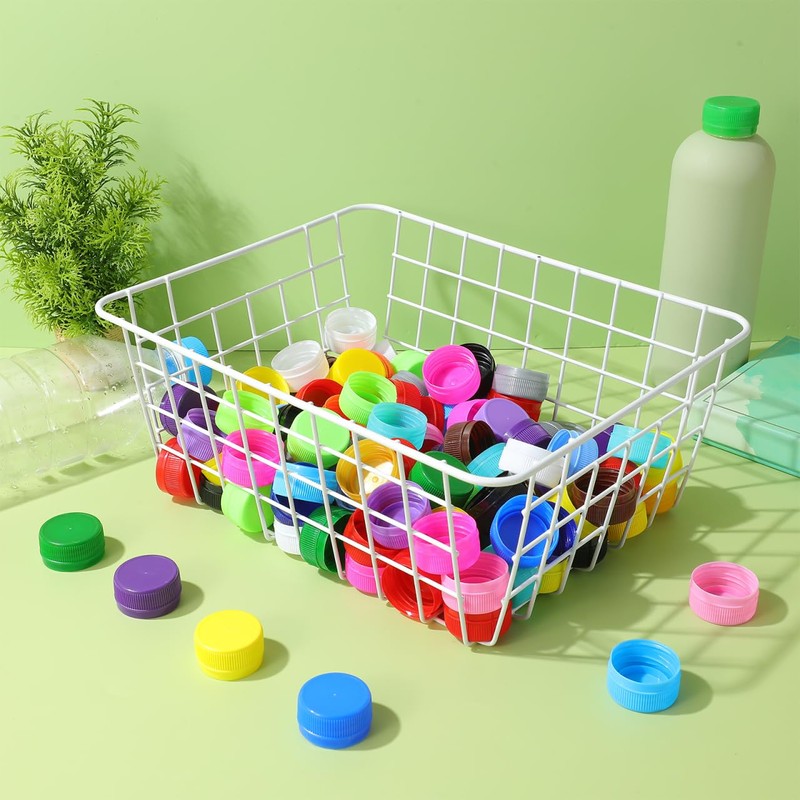 Healifty 100pcs Plastic Bottle Caps Colorful Bottle Protection Lids for