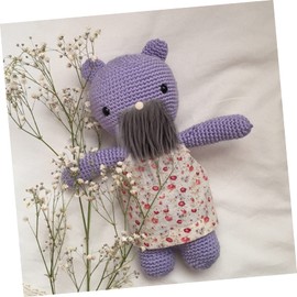 CORHAD DIY Faux Fur Gnome Beard Set 12 Pre-Cut Craft Beards with Balls for Handmade Dwarf Dolls for Christmas Decor and Festive Projects