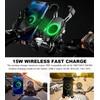 Kewig Motorcycle Phone Mount with Qi 15W Wireless Charger &