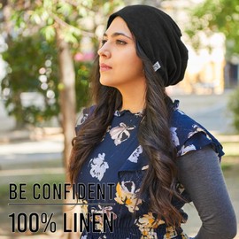 CHARM Casualbox - Gorro de verano, 100% lino, para la cabeza, fabricado en Japón, Marino, Talla única