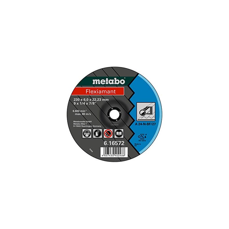 Metabo 616730000 Flexiamant Steel Disc, Green, 125 x 6.0 x