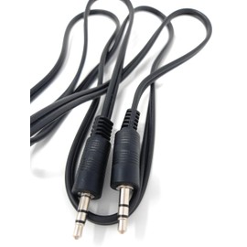 DRUT 1m 3.5mm to 3.5mm Aux Cable Audio Lead Stereo Headphone Mini Jack Male to Male Auxiliary Cord Compatible with Car Audio, TV, PC, Tablet, Laptop, MP3, Speaker (Black Nickel Connectors, 3.3ft.)