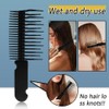 Snblzhef Hair Styling Tool Wide Tooth Anti-Knotting Wet Brush Black