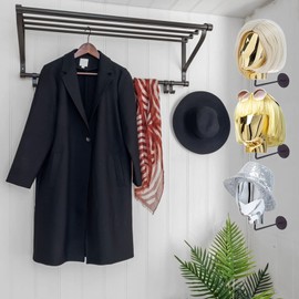 CHADWICK Soporte de pared para sombrero, soporte de cabeza de peluca, soporte de cabeza de maniquí desmontable, material plástico duradero, para salones y tiendas de belleza, aspecto de lujo en casa, circunferencia de la cabeza, 52 cm