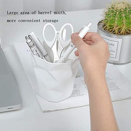 Titular del bolígrafo for el escritorio Blanco Titular de la pluma Geométrico Pen Cup Titular de la pluma Lápiz de escritorio Titular de papelería... 