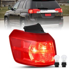 JSBOYAT Halogen Tail Light Fits for 2010-2017 GMC Terrain SL/SLE/SLT Outer Rear Light Taillight Assembly OE Direct Replacement Brake Tail Lamp w/Bulb LH Left Driver Side