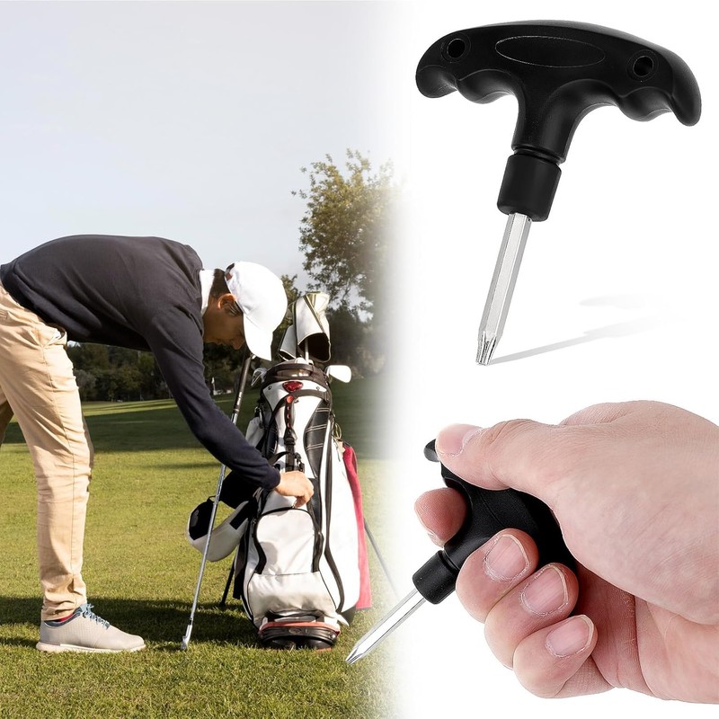 kinoco Golf Club Torque Wrench, Shaft Adapter Tool, Black Metal