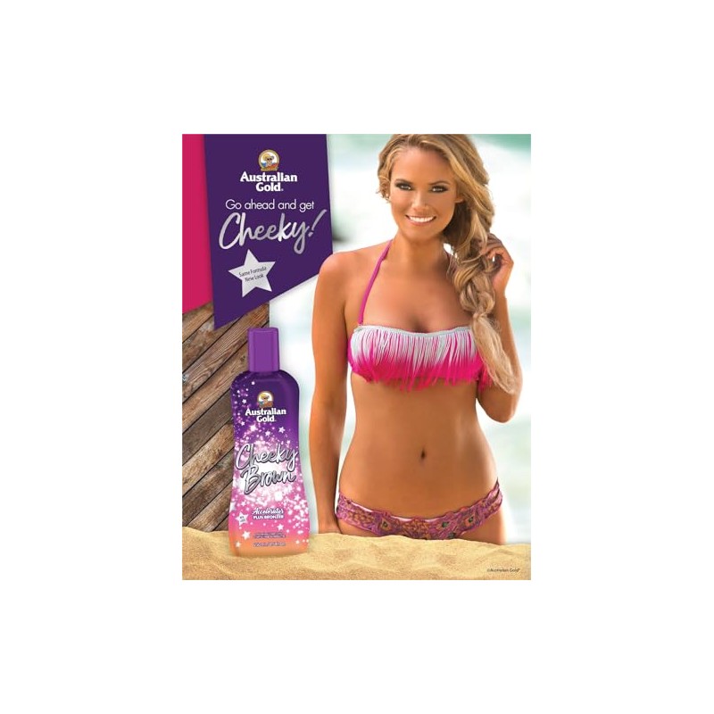 Australian Gold Cheeky Brown Tanning Lotion Dark Accelerator Plus Bronze