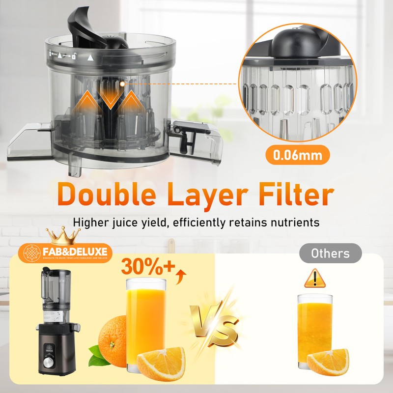 Cold Press Juicer - Juicer Machines with 4.3" Wide Feed