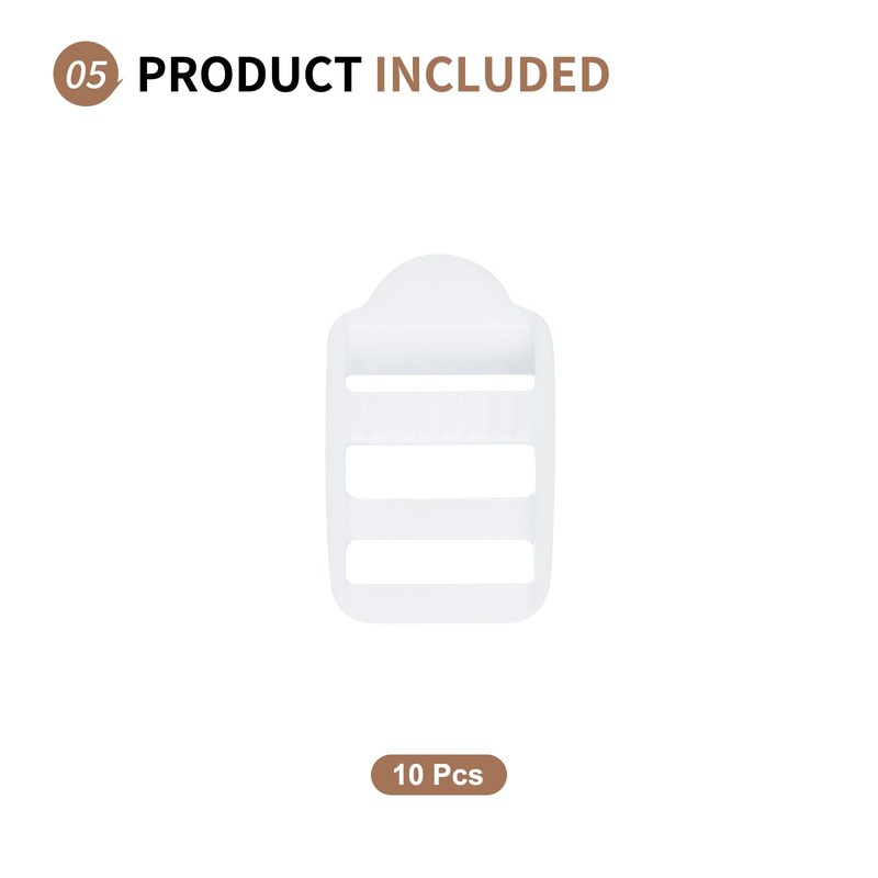 SUIKIHUM 10 Pack Plastic Ladder Slider, 1 Inch(25mm) Backpack Buckle