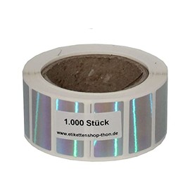 Hologram Rainbow Stickers / Security Labels on Roll - 30 x 15 mm - Pack of 1000