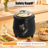 Soup Warmers 10L/10.5Qt Black Commercial Soup Kettle with Detachable Stainless