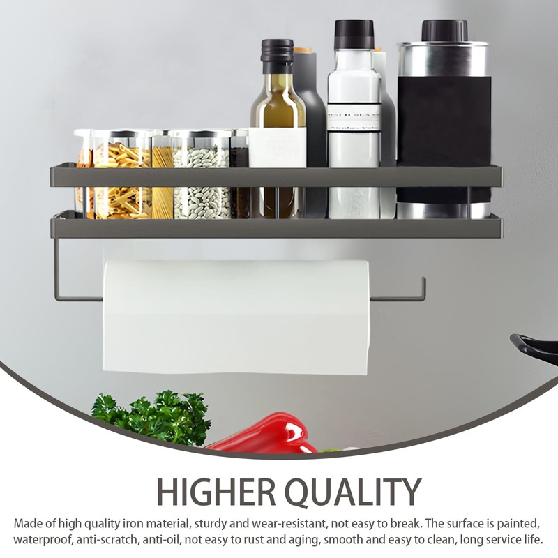 WJUAN Wall Spice Rack 35 cm - Kitchen Shelf with