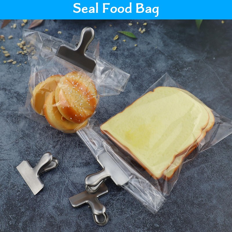 Pack of 6 Metal Clips, Locking Clips, 55 mm, Metal