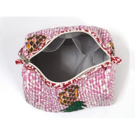 INDIAN CRAFT CASTLE ICC Toiletry Bag Water-resistant Makeup Cosmetic Bag, Full Sized Container, Portable Makeup Organizer, Cosmetic Holder Bag Travel Organizer for Women and Men, Pink And Green, L,