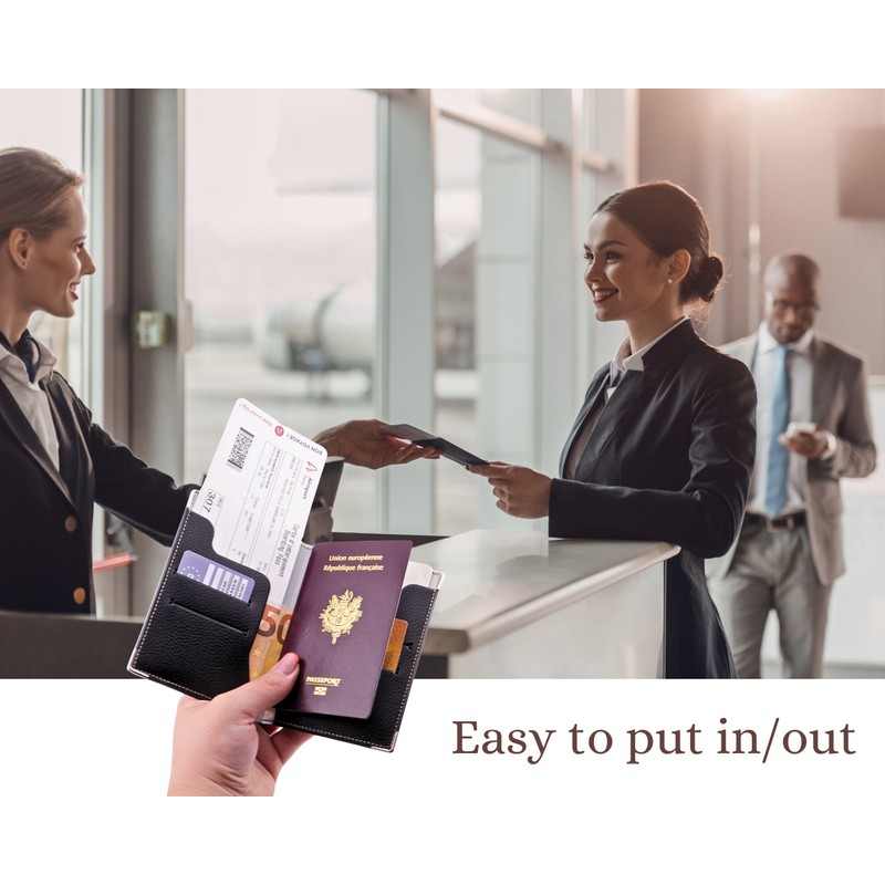 Ugozen Passport Wallet Passport Cover Protector Travel Document Bank Note