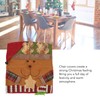 Xmas Dinner Chair Back Covers Easy To Install Soft Anti