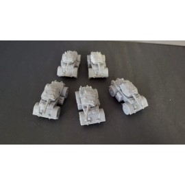 Flames of war HO Scale British Staghound Mk.2 Armored Car platoon X5 1/87th
