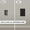 Rubber Bond Self-Adhesive Rubber Wall Outlet Cover Plate 5 Pack