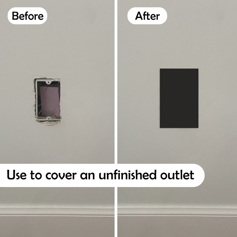 Rubber Bond Self-Adhesive Rubber Wall Outlet Cover Plate 5 Pack