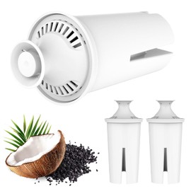 3 Piezas Filtros de Repuesto de Larga Duración para Jarras y Dispensadores, Filtro de Agua para Brita Longlast, Este Filtro de Agua se Adapta a Todas las Jarras y Dispensadores Brita, Excepto Stream