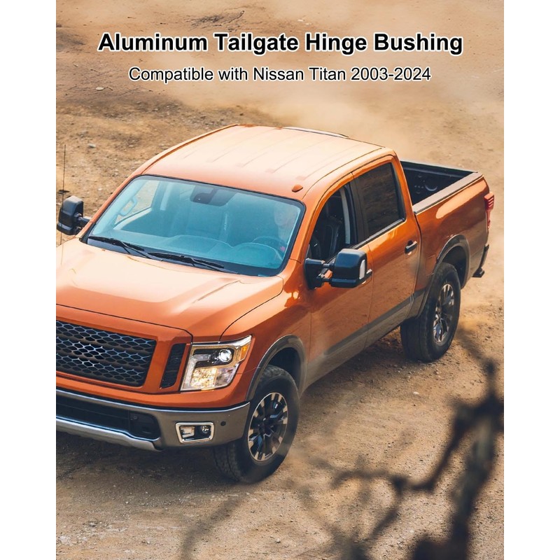 WUMZIJ Upgrade Aluminum Tailgate Hinge Bushing Compatible with Nissan Titan
