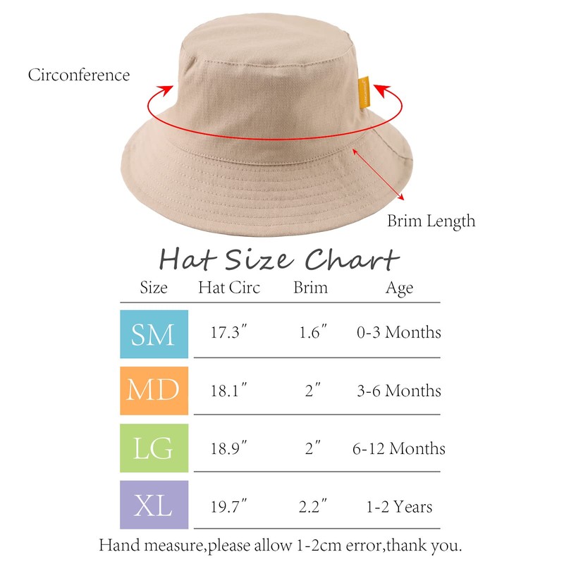 JANGANNSA Summer Baby Boys Hat Sun Protect Bucket Hat for