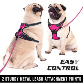 BARKBAY No Pull Dog Harness Large Step in Reflective Dog Harness with Front Clip and Easy Control Handle for Walking Training Running