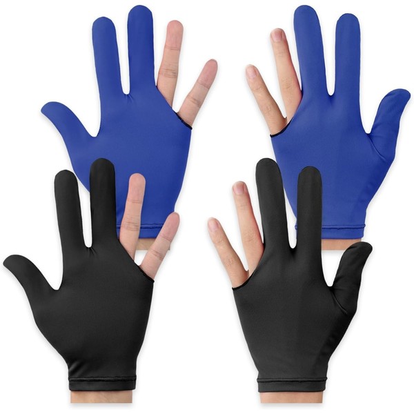 2 Pairs Billiard Gloves Billiard Room Professional Breathable Elastic High-End