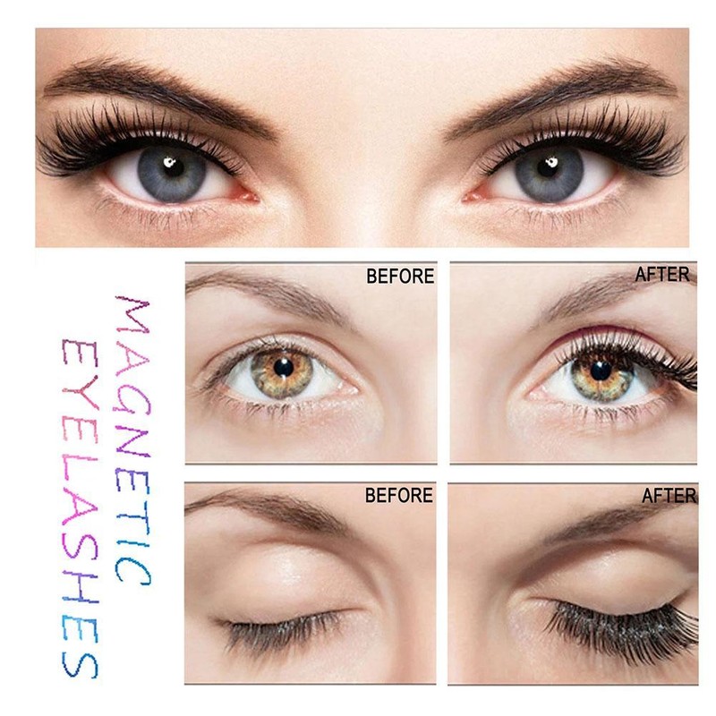 3D Magnetic Eyelashes and Eyeliner Set Makeup Magnetic Lashes Eyeliner
