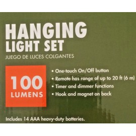 Ozark Trail Camping Hanging 4 Light Set with Remote and 20' Range 100 Lumen NEW