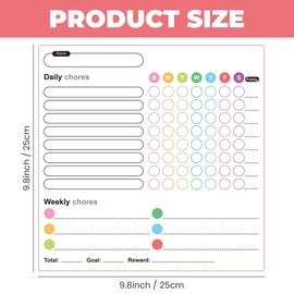 Voittozege 3 Pack Magnetic Chores Chart, Bedtime/Morning/Daily Routine Chart, Reusable Reward Charts with 6 Pack Eraser Cap Markers and Dry Eraser Chore Board for Family Weekly Tasks